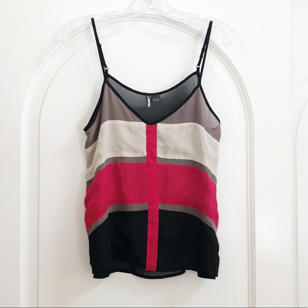 Sparkle & Fade Color Block Tank